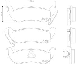 BREMBO Set placute frana BREMBO P 37 009 (P 37 009)
