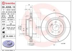BREMBO Disc frana BREMBO 09. A358.11 (09.A358.11)