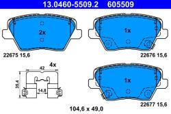 ATE Set placute frana ATE 13.0460-5509.2 (13.0460-5509.2)