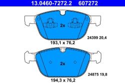 ATE Set placute frana ATE 13.0460-7272.2 (13.0460-7272.2) - fixbox