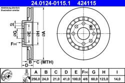 ATE Disc frana ATE 24.0124-0115.1 - fixbox