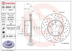 BREMBO Disc frana BREMBO 09.6924. 1X (09.6924.1X)