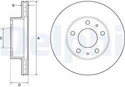 DELPHI Disc frana DELPHI BG3841 (BG3841) - fixbox