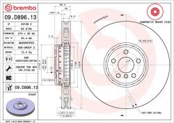 BREMBO Disc frana BREMBO 09. D896.13 (09.D896.13)