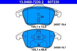ATE Set placute frana ATE 13.0460-7230.2 (13.0460-7230.2)