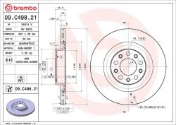 BREMBO Disc frana BREMBO 09. C498.21 (09.C498.21)