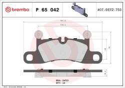 BREMBO Set placute frana BREMBO P 65 042 (P 65 042)
