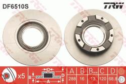 TRW Disc frana TRW DF6510S (DF6510S)