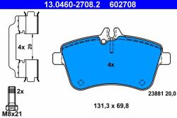 ATE Set placute frana ATE 13.0460-2708.2 (13.0460-2708.2) - fixbox
