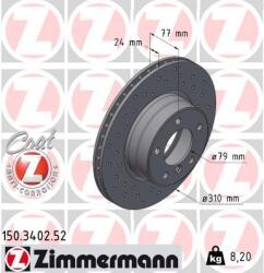 ZIMMERMANN Disc frana ZIMMERMANN 150.3402. 52 (150.3402.52)