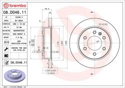 BREMBO Disc frana BREMBO 08. D046.11 (08.D046.11)