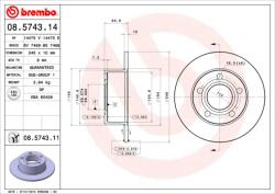 BREMBO Disc frana BREMBO 08.5743. 11 (08.5743.11) - fixbox