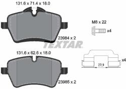 TEXTAR Set placute frana TEXTAR 2398401 (2398401)