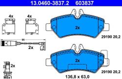 ATE Set placute frana ATE 13.0460-3837.2 (13.0460-3837.2) - fixbox