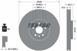 TEXTAR Disc frana TEXTAR 92301805 (92301805)
