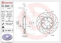 BREMBO Disc frana BREMBO 09.8695. 1X (09.8695.1X)