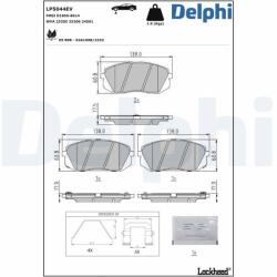 DELPHI Set placute frana DELPHI LP5044EV (LP5044EV)