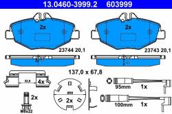 ATE Set placute frana ATE 13.0460-3999.2 (13.0460-3999.2) - fixbox