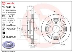 BREMBO Disc frana BREMBO 09.6841. 11 (09.6841.11)