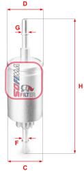 SOFIMA Filtru combustibil SOFIMA S 1844 B (S 1844 B) - fixbox