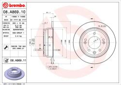 BREMBO Disc frana BREMBO 08. A869.11 (08.A869.11)