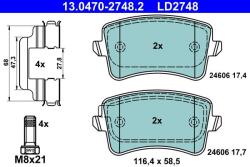 ATE Set placute frana ATE 13.0470-2748.2 (13.0470-2748.2)