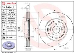 BREMBO Disc frana BREMBO 09. D994.11 - fixbox
