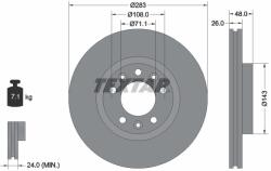 TEXTAR Disc frana TEXTAR 92232503 (92232503) - fixbox
