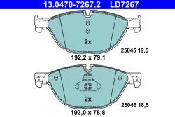 ATE Set placute frana ATE 13.0470-7267.2 (13.0470-7267.2)