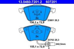 ATE Set placute frana ATE 13.0460-7201.2 (13.0460-7201.2) - fixbox