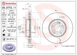 BREMBO Disc frana BREMBO 09. D772.11 - fixbox