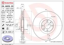BREMBO Disc frana BREMBO 09. A829.21 (09.A829.21)