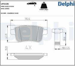 DELPHI Set placute frana, frana disc DELPHI LP2126 - fixbox