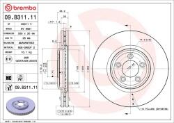 BREMBO Disc frana BREMBO 09. B311.11 (09.B311.11)