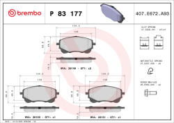 BREMBO Set placute frana BREMBO P 83 177 (P 83 177)
