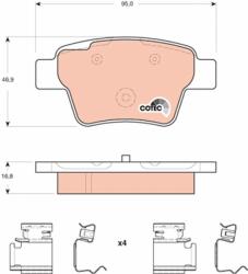 TRW Set placute frana TRW GDB1678 (GDB1678)