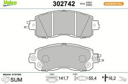 VALEO Set placute frana VALEO 302742 (302742)