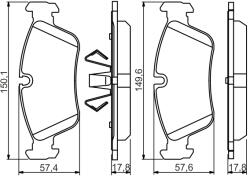 Bosch Set placute frana, frana disc BOSCH 0 986 495 276 - fixbox