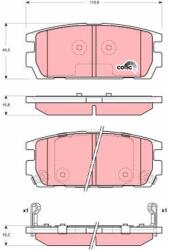 TRW Set placute frana TRW GDB3296 (GDB3296)