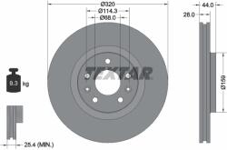 TEXTAR Disc frana TEXTAR 92195403 (92195403)