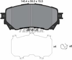 TEXTAR Set placute frana TEXTAR 2572501 (2572501) - fixbox