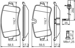 Bosch Set placute frana BOSCH 0 986 494 446 (0 986 494 446)