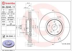 BREMBO Disc frana BREMBO 09. D245.11 (09.D245.11)
