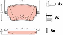TRW Set placute frana TRW GDB2331 (GDB2331)