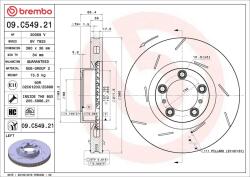 BREMBO Disc frana BREMBO 09. C549.21 (09.C549.21)