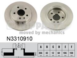 NIPPARTS Disc frana NIPPARTS N3310910 - fixbox