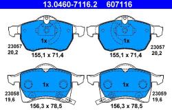 ATE Set placute frana ATE 13.0460-7116.2 (13.0460-7116.2)
