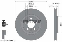 TEXTAR Disc frana TEXTAR 92082305 (92082305)