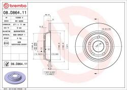 BREMBO Disc frana BREMBO 08. D864.11 - fixbox