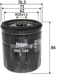 VALEO Filtru ulei VALEO 586146 (586146) - fixbox